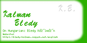 kalman bledy business card